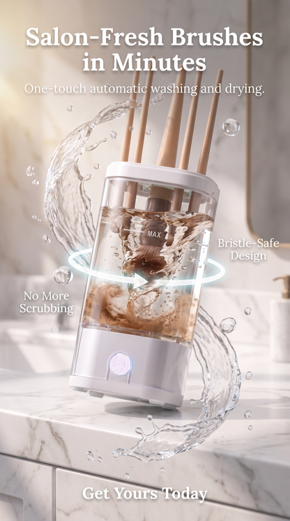 Rotating Makeup Brush Cleaner & Amp; Dryer