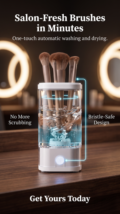 Rotating Makeup Brush Cleaner & Amp; Dryer