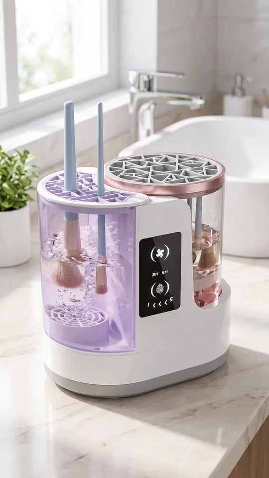 Rotating Makeup Brush Cleaner & Amp; Dryer