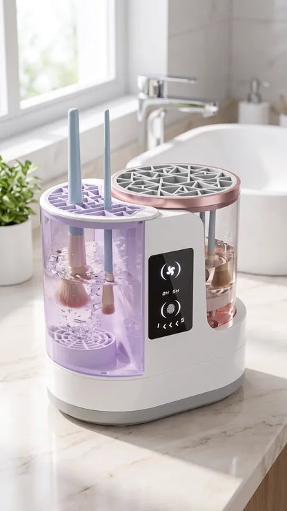 Rotating Makeup Brush Cleaner & Amp; Dryer